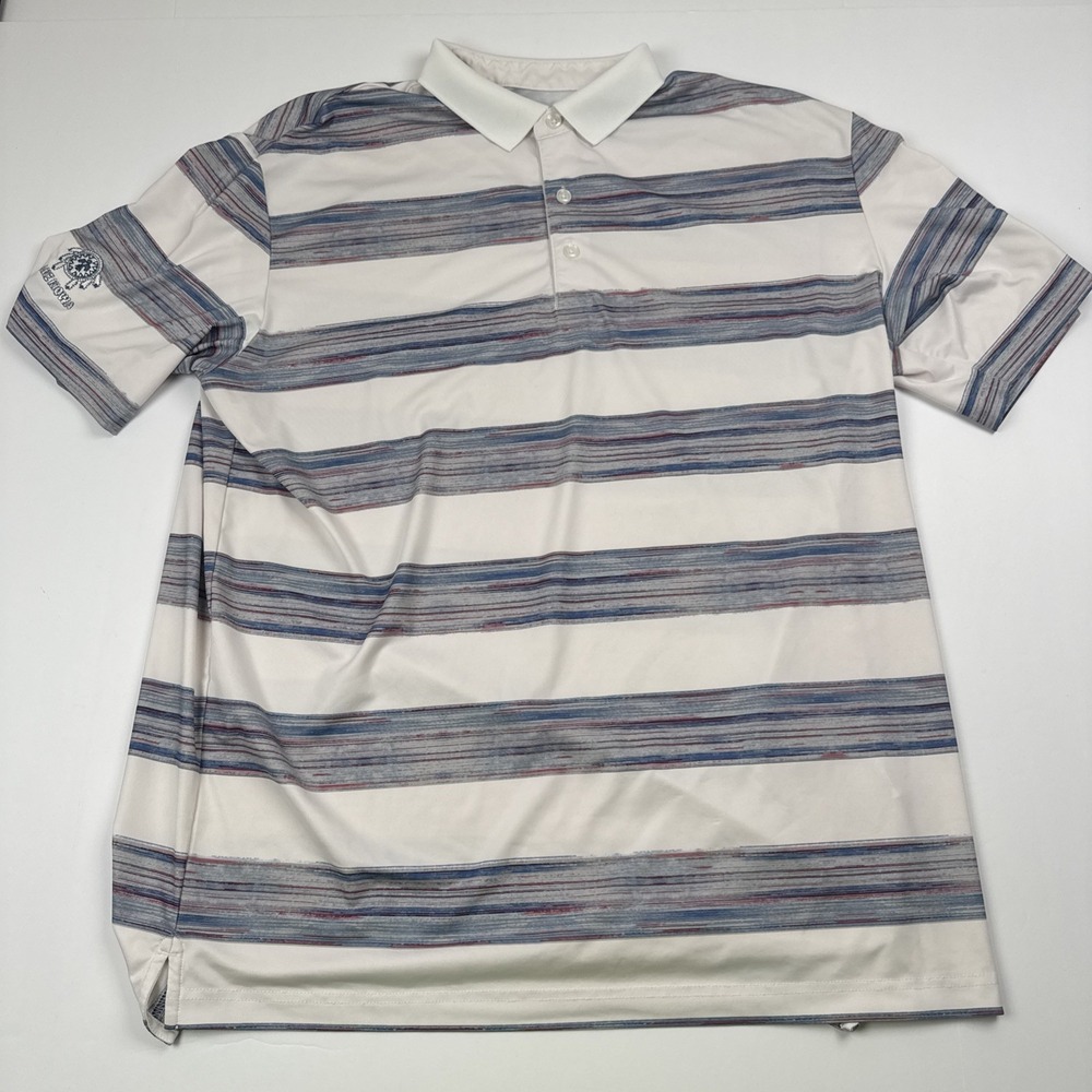 Callaway Opti-Dri Golf Polo Shirt Men’s Large Lake Kiowa Stripe Performance